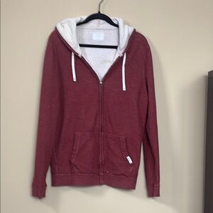 Abercrombie & Fitch Maroon Zip Jacket M